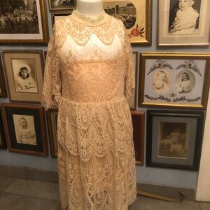 Feminine Lined And Lace Pink Loli Yoli Dress Fashion Classic Read Little Girl